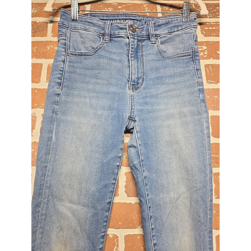 American Eagle Outfitters Jeggings Size 6 Long Women's  Stretch Blue‎ Jeans